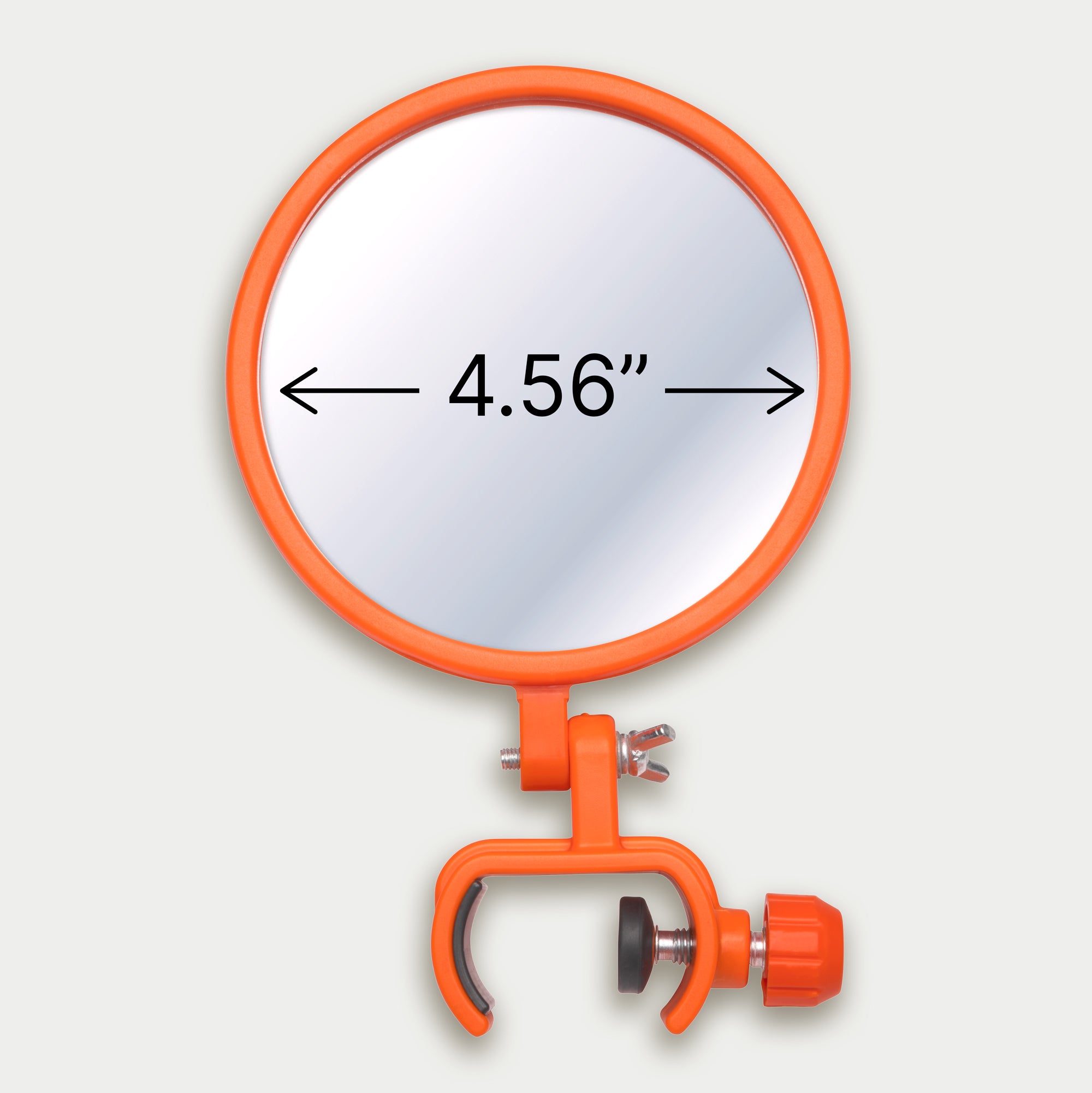 EZ Smart Inspector Mirror with 4.56-inch diameter and clamp attachment