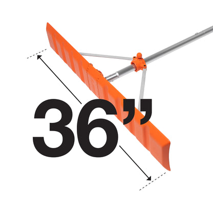 Snow Roof Rake with 16’ Extension Pole