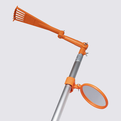 EZ Smart Mini Rake & Inspection Mirror Extension Pole Combo