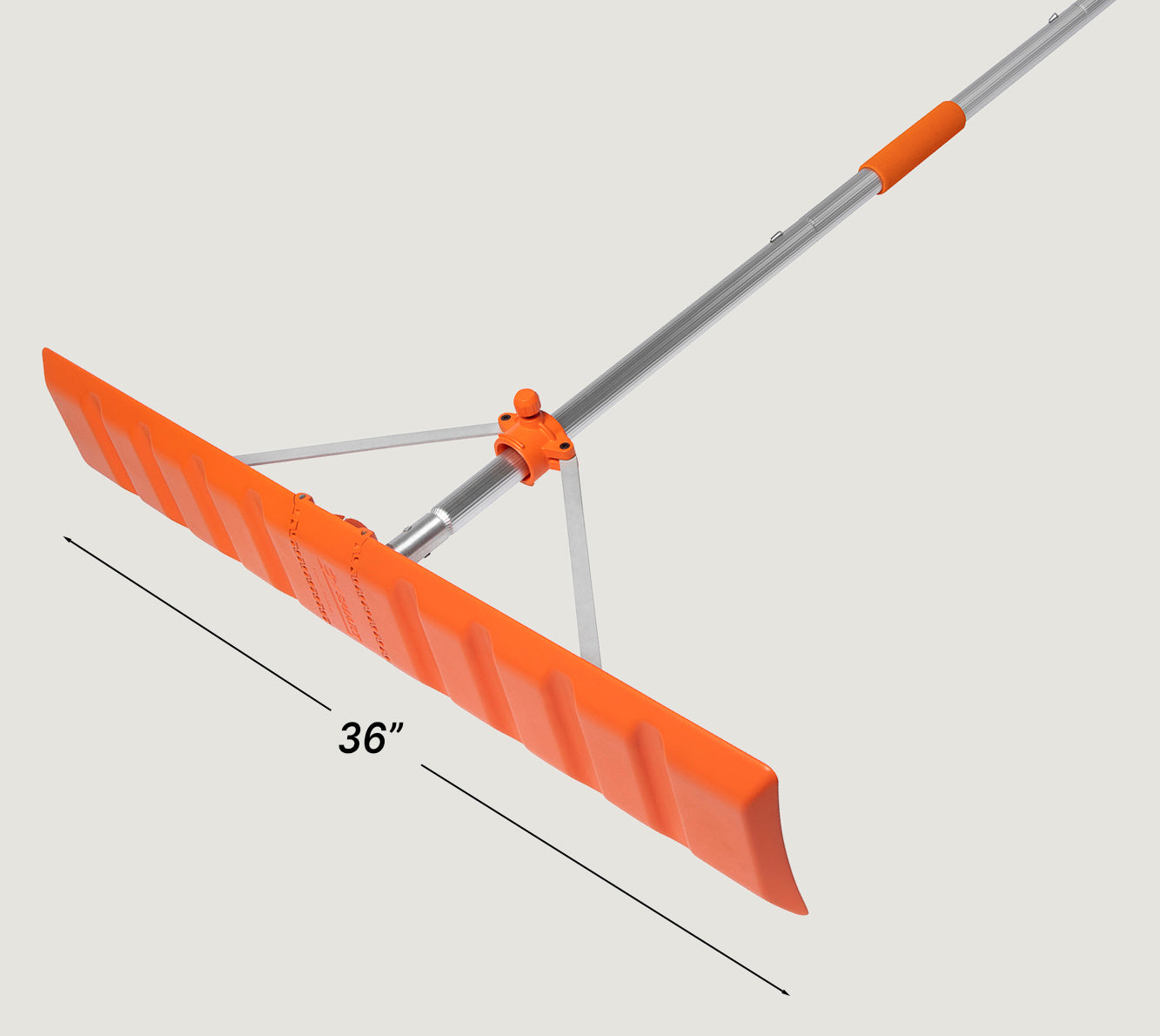 EZ Smart Tools 36" wide snow roof rake with 16 ft extension pole kit