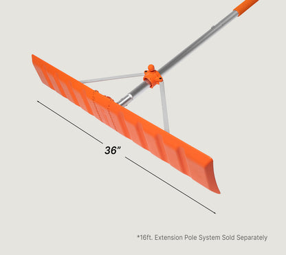 EZ Smart Tools 36" wide snow roof rake (extension pole kit sold separately)